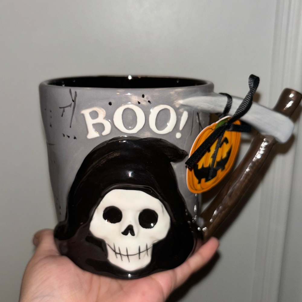 NWT BLUE SKY GRIM REAPER MUG